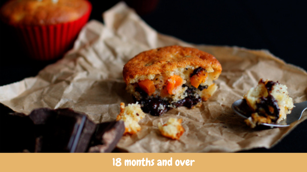 Mini cakes with cinnamon-flavoured butternut and chocolate chips