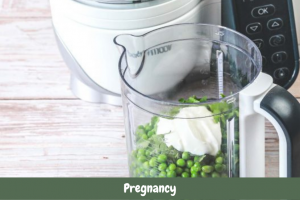 pregnancy recipe peas and coriander puree