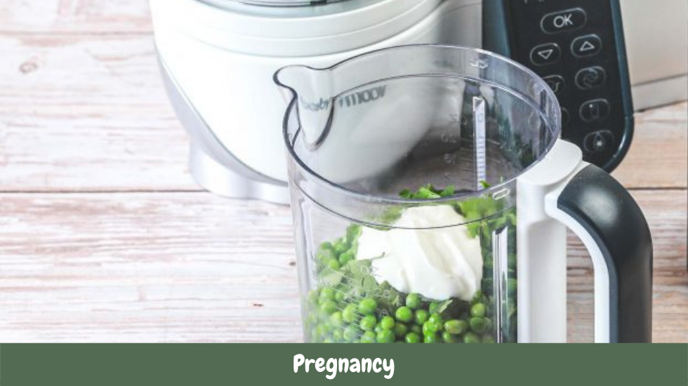 pregnancy recipe peas and coriander puree